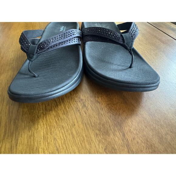 Skechers Arch Fit GOwalk Radiance Mesmerize Rhinestone Sandals Black Size 11 - Picture 10 of 10